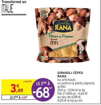 Intermarché Rana girasoli cèpes offre