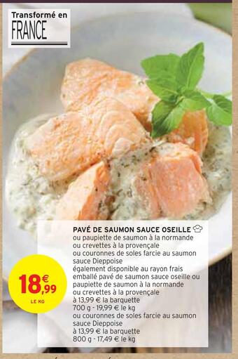 Intermarché Pavé de saumon sauce oseille offre