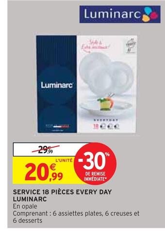 Luminarc service 18 piĂšces every day