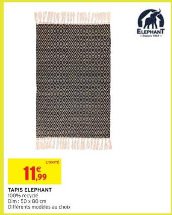 Intermarché Elephant tapis offre