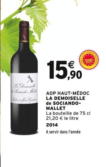 La demoiselle de sociando-mallet aop haut-médoc