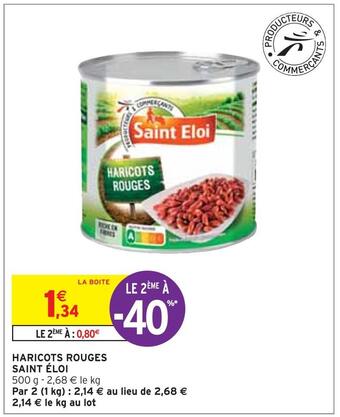 Intermarché Saint éloi haricots rouges offre