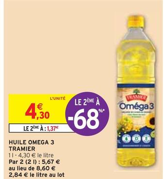 Intermarché Tramier huile omega 3 offre