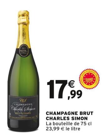 Intermarché Champagne brut charles simon offre