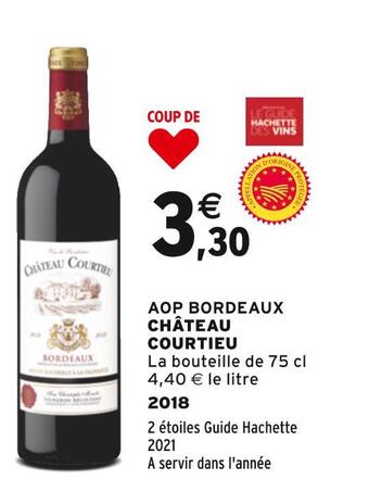 Intermarché Château courtieu aop bordeaux offre