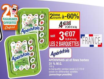 Apérivrais apérivrais ail et fines herbes 31 % m.g