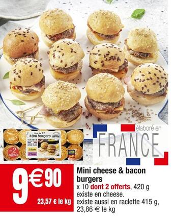 Cora x Carrefour Mini cheese & bacon burgers offre
