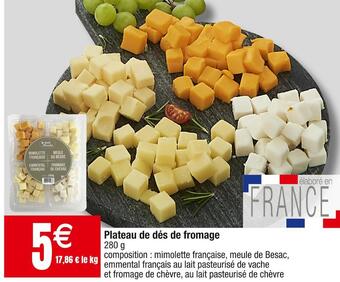 Cora x Carrefour Plateau de dés de fromage offre