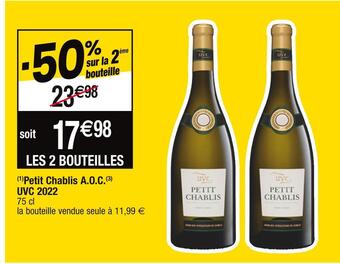 Cora x Carrefour Petit chablis a.o.c. uvc 2022 offre