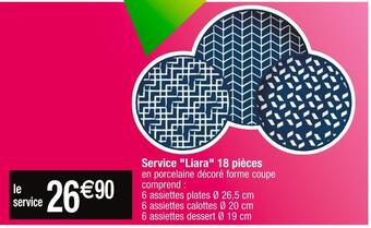 Service liara 18 pièces