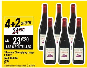 Saumur champigny rouge a.o.c. paul buisse 2022