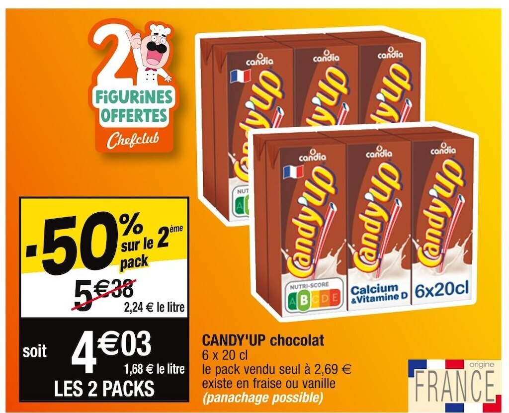 Promo Candy'up candy'up chocolat chez Cora