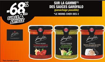 Cora x Carrefour Garofalo -68% sur le 2eme article sur la gamme des sauces garofalo offre