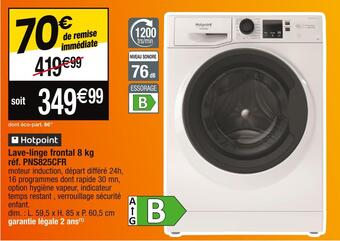 Cora x Carrefour Hotpoint lave-linge frontal 8 kg réf. pns825cfr offre