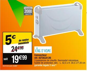 King d'home convecteur réf. 02taca126
