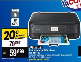 Cora x Carrefour Canon imprimante multifonctions réf. ts5150 offre