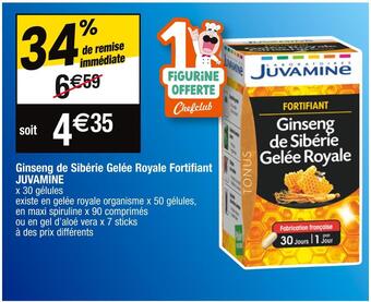 Juvamine ginseng de sibérie gelée royale fortifiant