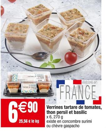 Cora x Carrefour Verrines tartare de tomates, thon persil et basilic offre