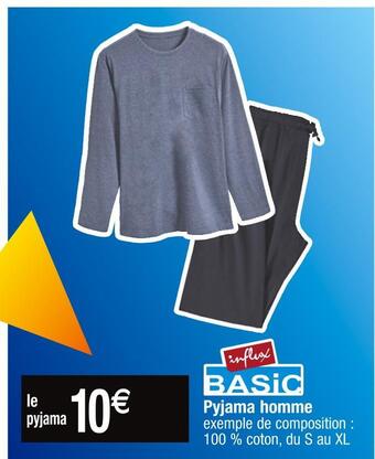Cora x Carrefour Influx pyjama homme offre