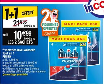 Cora x Carrefour Finish tablettes lave-vaisselle tout en 1 offre