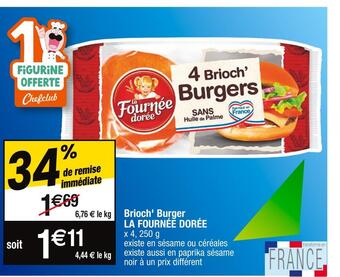 Cora x Carrefour La fournée dorée brioch' burger offre