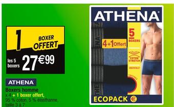 Cora x Carrefour Athena boxers homme offre