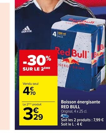 Carrefour Boisson énergisante RED BULL offre