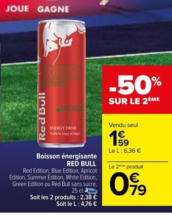 Carrefour Boisson énergisante RED BULL offre