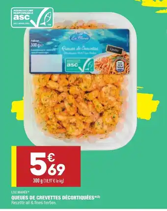 ALDI Queues De Crevettes Décortiquées offre