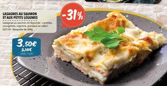 Gel 2000 LASAGNES AU SAUMON ET AUX PETITS LÉGUMES offre