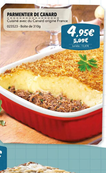Gel 2000 PARMENTIER DE CANARD offre