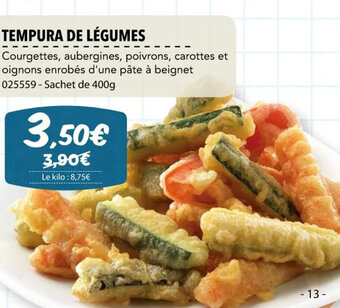 Gel 2000 TEMPURA DE LÉGUMES offre