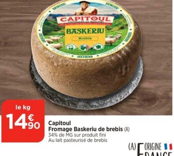 Bi1 Capitoul Fromage Baskeriu de brebis offre