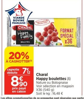 Bi1 Charal happy boulettes offre