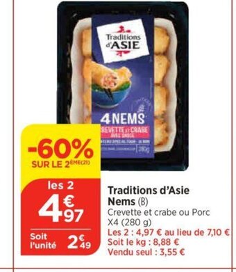 Bi1 Traditions d'Asie Nems offre