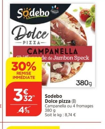 Bi1 Sodebo Dolce pizza offre