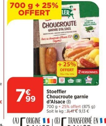 Bi1 Stoeffler Choucroute garnie d'Alsace offre
