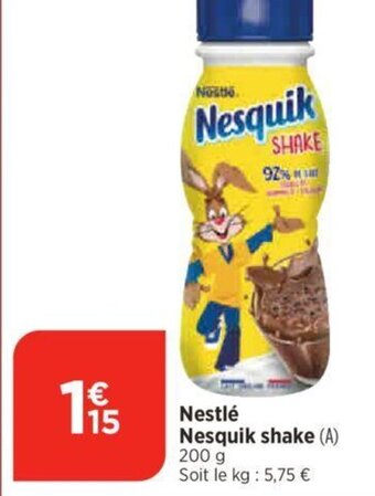 Bi1 Nestlé Nesquik shake offre