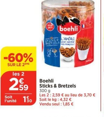 Bi1 Boehli Sticks & Bretzels offre