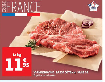 Auchan VIANDE BOVINE BASSE CÔTE SANS OS offre