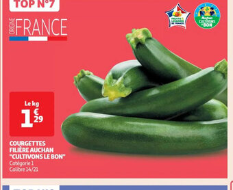 Auchan COURGETTES FILIÈRE AUCHAN "CULTIVONS LE BON offre