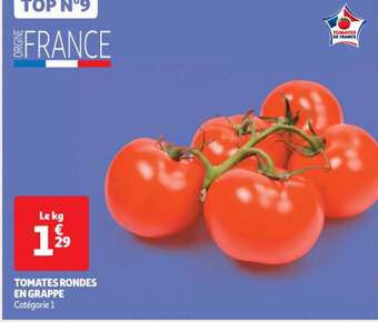 Auchan TOMATES RONDES EN GRAPPE offre