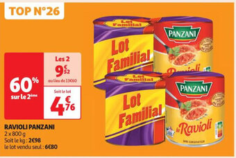 Auchan RAVIOLI PANZANI offre