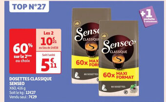 Auchan DOSETTES CLASSIQUE SENSEO offre