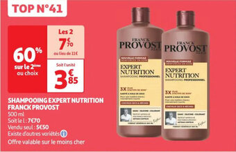 Auchan SHAMPOOING EXPERT NUTRITION FRANCK PROVOST offre