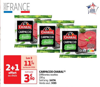 Auchan CARPACCIO CHARAL offre