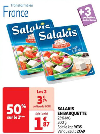 Auchan SALAKIS EN BARQUETTE offre