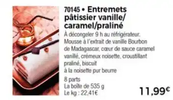 Thiriet Entremets Pâtissier Vanille/Caramel offre