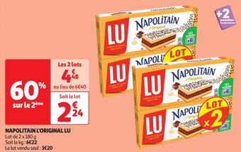 Auchan NAPOLITAIN L'ORIGINAL LU offre