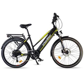 Decathlon Vélo électrique urbanbiker vtc viena 23 jaune, roues 26,720wh(48v 15ah) offre